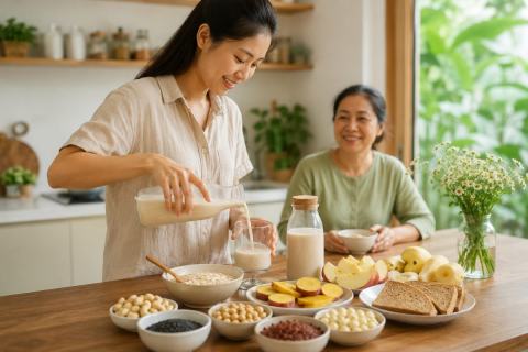 Gợi ý bữa phụ bổ sung dưỡng chất hằng ngày với sữa hạt và khoai