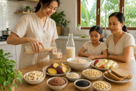 Cách bổ sung chất xơ tự nhiên bằng sữa hạt với yến mạch và khoai