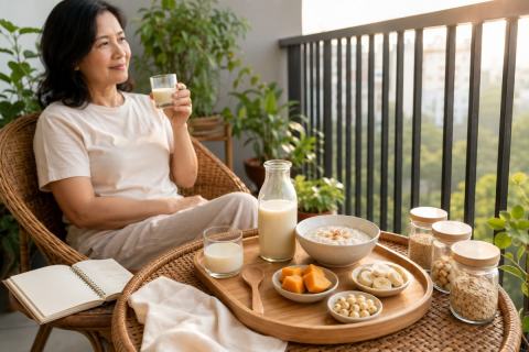 Cách bổ sung sữa hạt khi ăn uống kém bằng bữa phụ nhẹ