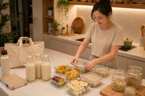 Thói quen ăn uống lành mạnh cho người bận rộn stress với bữa phụ sữa hạt