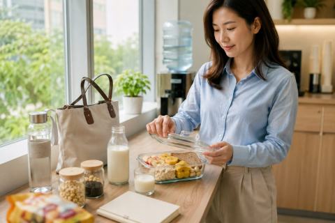 Gợi ý bữa phụ tự nhiên cho người đi làm với sữa hạt và món nhẹ