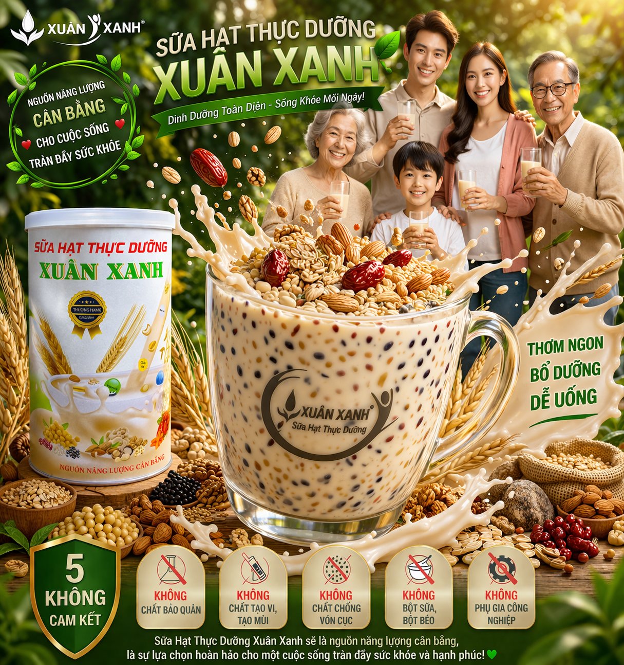 Sữa Hạt Thực Dưỡng Xuân Xanh - Hình sản phẩm 4